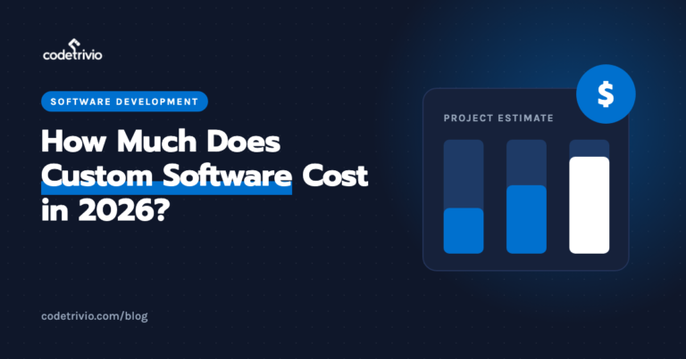 How much does custom software cost in 2026, Codetrivio blog cover